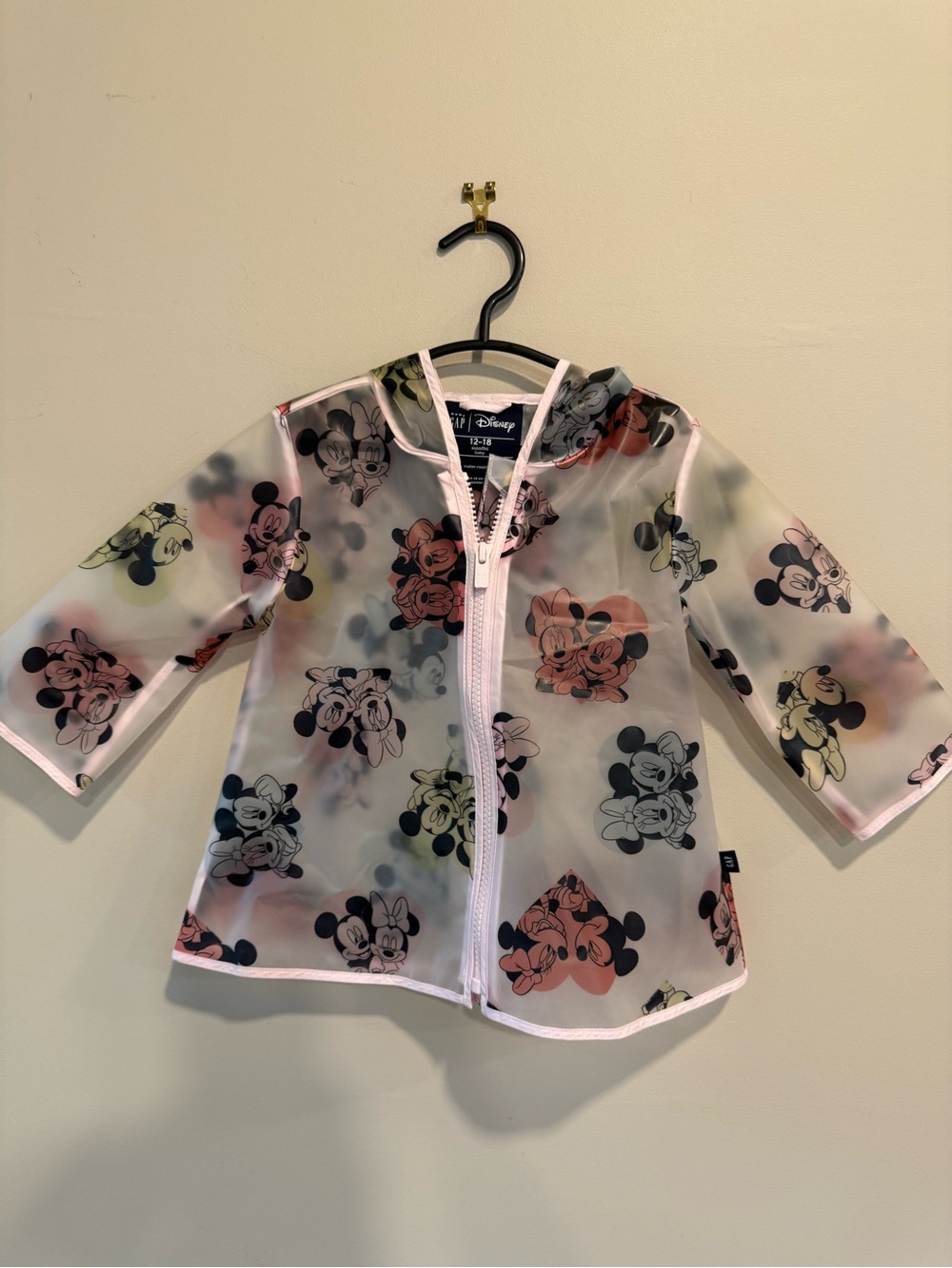 babyGap × Disney Rain Jacket clear and pink